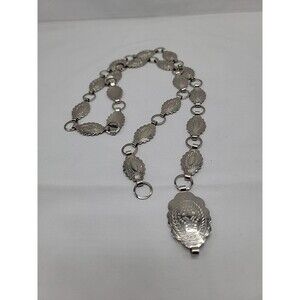 Vintage Silver Costume Concho Belt 35"